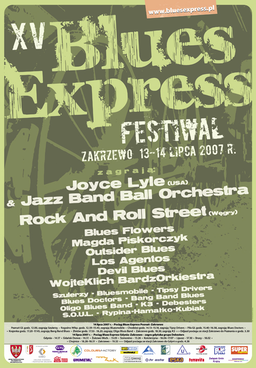 Oficjalny plakat Festiwalu Blues Express 2007