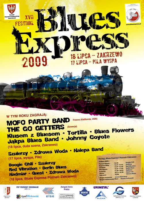 Oficjalny plakat Festiwalu Blues Express 2009