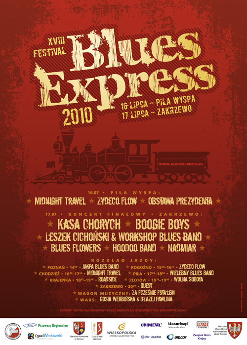 Oficjalny plakat Festiwalu Blues Express 2010
