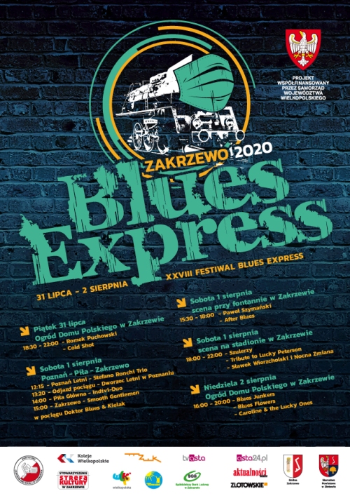 Oficjalny plakat festiwalu Blues Express 2020